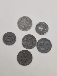 Samling originale “Kriegsnotgeld” mønter
