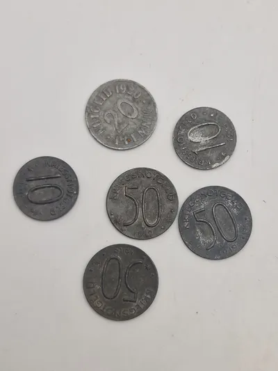 Samling originale “Kriegsnotgeld” mønter