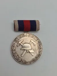 Original DDR Medaille Auszeichnung für treue Dienste freiwillige Feuerwehr Silber