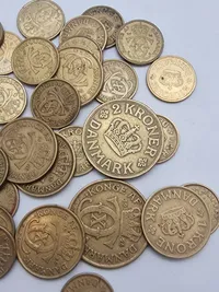 Samling danske mønter “De gule”