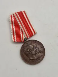 Original miniature (Dobbeltmedalje) for deltagelse i begge slesvigske krige