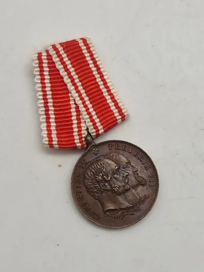 Original miniature (Dobbeltmedalje) for deltagelse i begge slesvigske krige