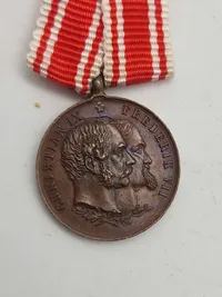 Original miniature (Dobbeltmedalje) for deltagelse i begge slesvigske krige