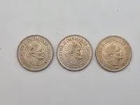 3 stk originale mønter fra kronprins Frederik - nu konge 18 års fødselsdag den 26 maj 1986