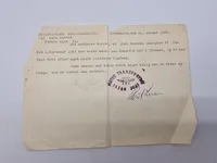 Originalt lot på modstandsmand som har siddet i KZ-lejr, tilknyttet Værløse flyvestation mm og som efterfølgende har arbejdet som langturs chauffør og har modtaget en fransk belønning for dette