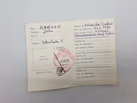 Originalt lot på modstandsmand som har siddet i KZ-lejr, tilknyttet Værløse flyvestation mm og som efterfølgende har arbejdet som langturs chauffør og har modtaget en fransk belønning for dette