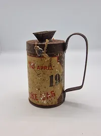 Original indsamlingsbøsse fra "den sønderjyske dag"
