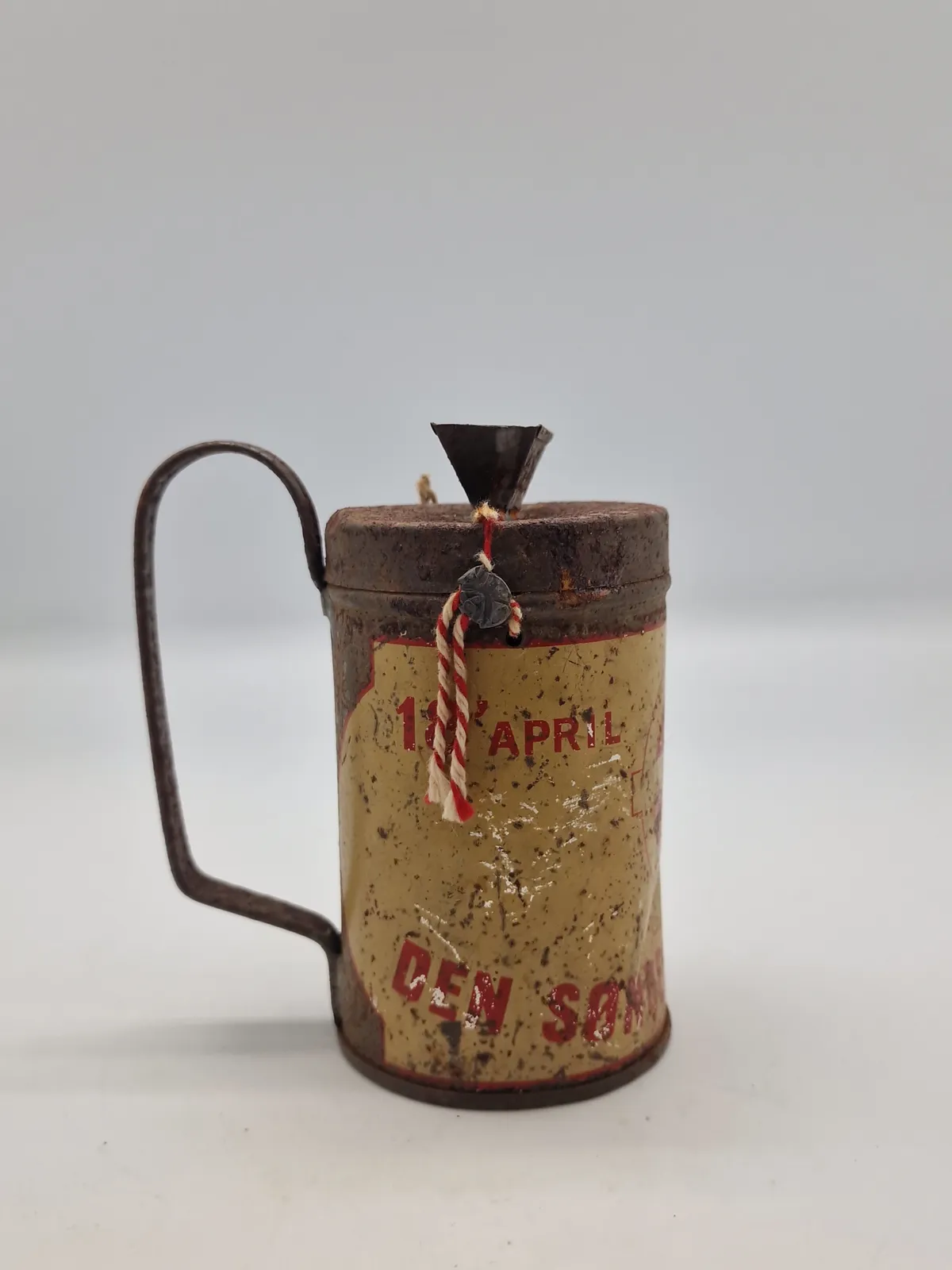 Original indsamlingsbøsse fra "den sønderjyske dag"