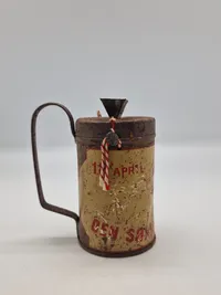 Original indsamlingsbøsse fra "den sønderjyske dag"