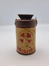 Original indsamlingsbøsse fra "den sønderjyske dag"