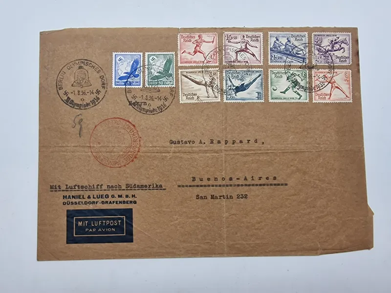 Original tysk kuvert - Olympiaden 1936