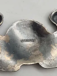 Original WWII US Army Air Corps 3" Navigator Wing - sterlingsølv