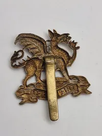 Originalt baretmærke fra dansker i The Buffs - Royal East Kent Regiment