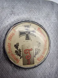 Originalt ww1 etui - Fernspr-Ersatz-Abtlg. 3" (Fjernsprogserstatningsafdeling 3) og "Kriegsweihnachten 1915" (Krigsjul 1915)