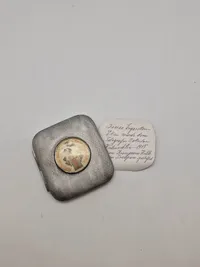 Originalt ww1 etui - Fernspr-Ersatz-Abtlg. 3" (Fjernsprogserstatningsafdeling 3) og "Kriegsweihnachten 1915" (Krigsjul 1915)