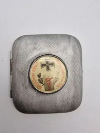Originalt ww1 etui - Fernspr-Ersatz-Abtlg. 3" (Fjernsprogserstatningsafdeling 3) og "Kriegsweihnachten 1915" (Krigsjul 1915)