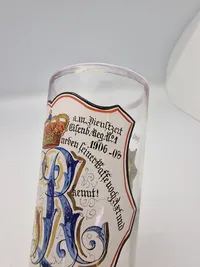 Originalt Glas fra Dansk WW1 krigsdeltager