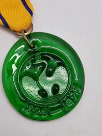 erindringsmedalje fra Holmegaard Glasværk, som blev grundlagt i 1825