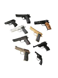 Samling attrap pistoler i fuld størrelse