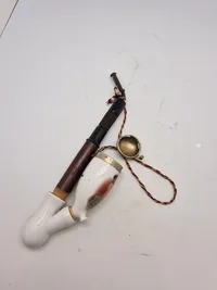 Originalt tysk ww1 lot 1914 julegave pibe og tegning med modtageren