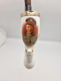 Originalt tysk ww1 lot 1914 julegave pibe og tegning med modtageren