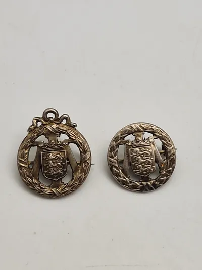 Originale Danske militære idrætsmærker - sølv