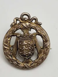 Originale Danske militære idrætsmærker - sølv