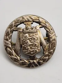 Originale Danske militære idrætsmærker - sølv