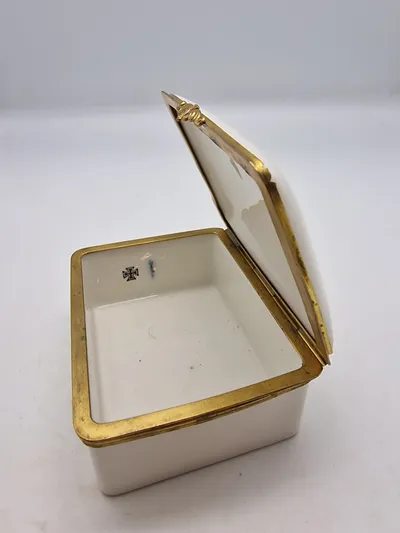 Original tysk porcelænsæske  ww1