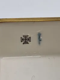 Original tysk porcelænsæske  ww1