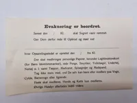 Original evakueringsseddel - ww2