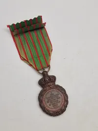 Original Fransk Napoleons krigs deltager medalje ( også givet til Danskere ) Sankt Helena-medalje, også kendt som "Médaille de Sainte-Hélène"