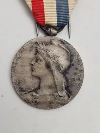 Original 1934 French Ministry of Public Works Railroads Silver Medal