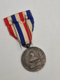 Original 1934 French Ministry of Public Works Railroads Silver Medal