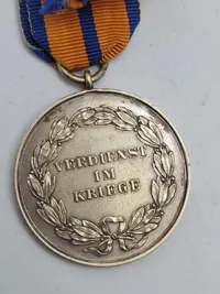 Original Schwarzburg-Rudolstadt-Sondershausen Sølv Krigsfortjenstmedalje fra 1914.