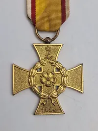 Originalt Lippes Krigsfortjenestekors (War Merit Cross of Lippe), en militær dekoration fra Fyrstendømmet Lippe i Tyskland