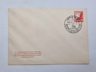 Original kuvert - Olympiaden i 1936