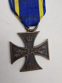 Originalt German WW1 Imperial Brunswick War Merit Cross 2nd Class