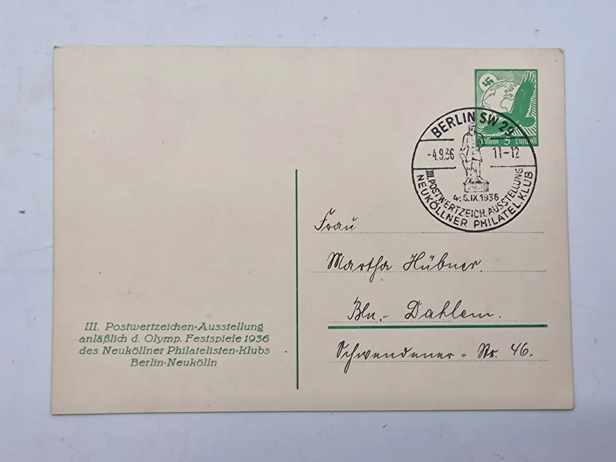 Originalt postkort - Olympiaden 1936