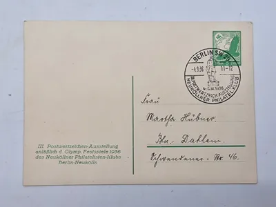 Originalt postkort - Olympiaden 1936