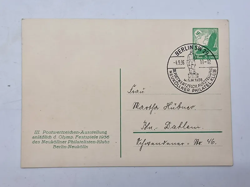 Originalt postkort - Olympiaden 1936