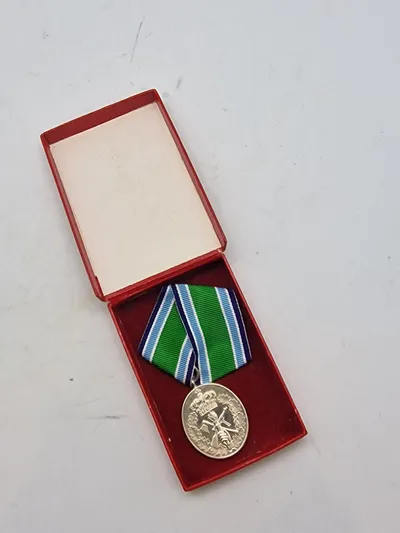 Original HJV medalje for 25 års tro tjeneste - sterlingsølv