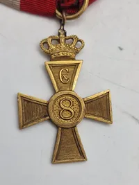 Originalt 
Christian X, 8 års hæderstegn for underofficerer