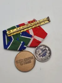 Original dansk medaljespange (FN & Hæderstegnet for god tjeneste ved hæren - Fortjent - sølv)