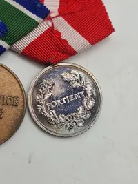 Original dansk medaljespange (FN & Hæderstegnet for god tjeneste ved hæren - Fortjent - sølv)