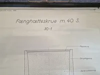 Original undervisningsplakat for Fænghætteskrue M/40S