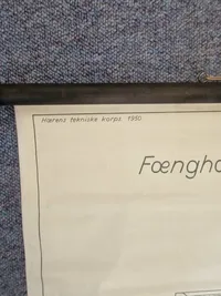Original undervisningsplakat for Fænghætteskrue M/40S