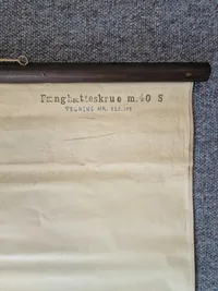 Original undervisningsplakat for Fænghætteskrue M/40S