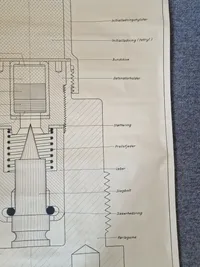 Original undervisningsplakat for Bundbrandrør model 58E