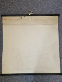 Original undervisningsplakat for højderetningsapperat for feltkanon